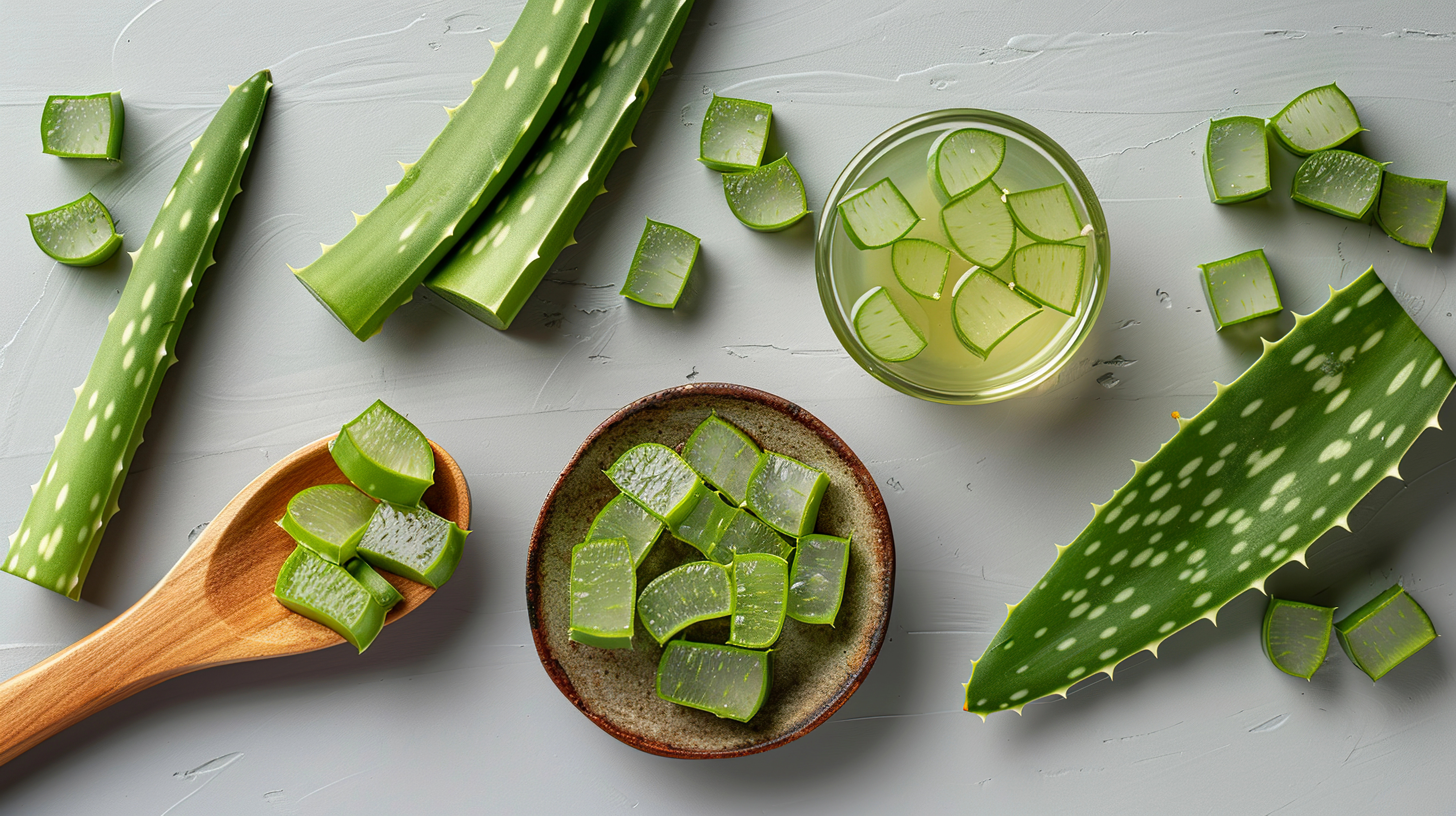 Morceaux d'aloe vera pour utilisation